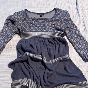 Spense Patterned Knit 3/4 Sleeve Dress